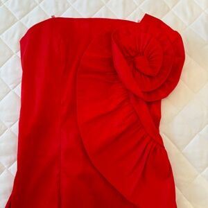 Strapless Top with flower